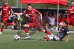 * Testspiel - Saison 2025/26 - FC Ingolstadt 04 - FSV Zwickau - Christensen Gustav (Nr.24 - FC Ingolstadt 04) - Gabriel Figurski Vieira (Nr.6 - FSV Zwickau) - Foto: Meyer Jürgen