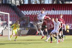 Testspiel; 1. FC Nürnberg - FC Ingolstadt 04 - Tim Heike (9, FCI) erwischt den Ball nicht, Lukas Fröde (34, FCI) Knoche Robin (31 FCN) Torwart Reichert Jan (1 FCN)