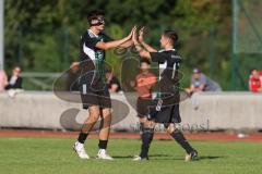 Bezirksliga - Saison 2025/26 - FC Fatih Ingolstadt - TSV Gaimersheim - Marcus Keilwerth (Nr.13 - TSV Gaimersheim) mit einem Tor - jubel - Philipp Stipic (Nr.6 - TSV Gaimersheim) - Foto: Meyer Jürgen