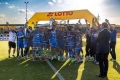 Toto-Pokal; Finale; FV Illertissen - FC Ingolstadt 04; Illertissen Toto Pokal Sieger, Sieg Jubel Freude Pokal Party Lotto Feier