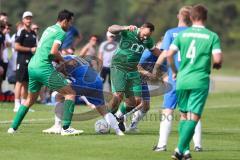 Kreisklasse - Saison 2024/25- SV Lippertshofen - SV Stammham  - Kai Lautenschläger grün Lippertshofen - Valentin Dieckert blau Stammham - Foto: Meyer Jürgen