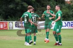 Landesliga - Saison 2024/25 - SV Manching - FSV Pfaffenhofen - Der 2:1 Führungstreffer durch Cedric Sengl (Nr.16 - SV Manching) - jubel  - Foto: Meyer Jürgen