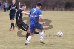 Freundschaftsspiel - Saison 2025/26 - SV Menning - SV Manching - Fabian  Neumayer (Nr.9 - SV Manching) - Maximilian Lex blau Menning  - Foto: Meyer Jürgen