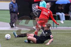 2. Fußball-Liga - Frauen - Saison 2022/2023 - FC Ingolstadt 04 - SC Freiburg II - Vanessa Haim (Nr.13 - FCI Frauen) - Axtmann  Alina schwarz Freiburg - Foto: Meyer Jürgen
