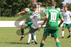 Bezirksliga - Saison 2024/25 - SV Manching - TSV Jetzendorf - Marcel Posselt (Nr.19 - SV Manching) - Hannes Frank weiss Jetzendorf - Foto: Meyer Jürgen