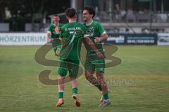 Bezirksliga - Saison 2025/26 - FC Gerolfing - TSV Rohrbach - Der 1:0 Führungstreffer durch David Simm (Nr.7 - FC Gerolfing) - jubel -  - XXXXX - Foto: Meyer Jürgen