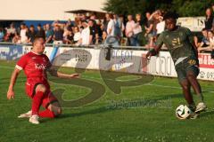 Toto - Pokal - Saison 2024/25 - TSV Lohr - FC Ingolstadt 04 - Bryang Kayo (Nr.48 - FCI) - Benjamin Grimm (Nr.8 - TSV Lohr) - Foto: Meyer Jürgen