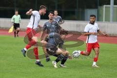 Bezirksliga - Saison 2024/25 - Dardan Berisha weiss Fatih links - Moritz Haile grau Feldmoching -  Foto: Meyer Jürgen