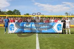 Toto-Pokal Finale; Würzburger Kickers - FC Ingolstadt 04; vor dem Spiel Aufstellung beider Mannschaften