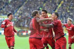 3. Liga; Alemannia Aachen - FC Ingolstadt 04; Dennis Kaygin (10, FCI) Tor Jubel Treffer 0:1 Siegtreffer, Fredrik Carlsen (8, FCI) Jonas Scholz (15, FCI) Davide Sekulovic (33, FCI) Max Plath (14 FCI)