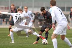 3. Liga - Testspiel - Saison 2025/26 - FC Ingolstadt 04 - SSV 1846 Ulm - Berkay Öztürk (Nr.39 - FCI) - Jan Boller (Nr.34 - SSV Ulm) - Foto: Meyer Jürgen