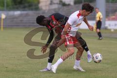 *** Bayernliga Nord - Saison 2025/26 - FC Ingolstadt 04 II - Jahn Regensburg II - Jason Osei Tutu (Nr.11 - FC Ingolstadt II) - Hasa Samuel weiss Regensburg - Foto: Meyer Jürgen