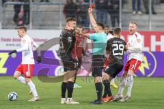 3. Liga; FC Ingolstadt 04 - 
Rot-Weiss Essen; Rote Karte Julian Kügel (31, FCI) Berlinski Ron (9 RWE) Kaiser Nils Florian (18 RWE) David Kopacz (29, FCI)