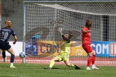 DFB - Pokal Frauen 1. Runde - Saison 2023/2024 - FC Ingolstadt 04 - FC Carl Zeiss Jena - Torwart Anna-Lena  Daum (Nr.22 - FCI Frauen) - Birkholz Luca blau Jena - Foto: Meyer Jürgen