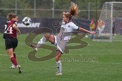 DFB Pokal - Frauen - Saison 2025/26 - FC Ingolstadt 04 Frauen - 1. FC Nürnberg - Leonie Haberäcker (Nr.15 - FC Ingolstadt Frauen I) - Lein Nastassja rot Nürnberg - Foto: Meyer Jürgen