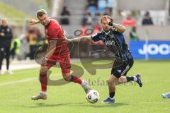 3. Liga; 1. FC Saarbrücken - FC Ingolstadt 04; Zweikampf Kampf um den Ball Yannick Deichmann (20, FCI) Bretschneider Niko (28 FCS)