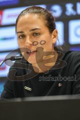 3. Liga; FC Ingolstadt 04 - SSV Jahn Regensburg; Pressekonferenz Interview Cheftrainerin Sabrina Wittmann (FCI) Remis Unentschieden 1:1