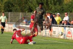 Toto - Pokal - Saison 2024/25 - TSV Lohr - FC Ingolstadt 04 - Bryang Kayo (Nr.48 - FCI) - Ege Celiker (Nr.4 - TSV Lohr) - Foto: Meyer Jürgen