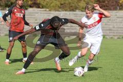 A-Junioren Bundesliga -  Saison 2026/27 - FC Ingolstadt 04 - VFB Stuttgart - Apemegno Blom rot FCI - Neunhoeffer Felix weiss Stuttgart -  Foto: Meyer Jürgen