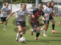 2. Bundesliga Frauen - Saison 2026/27  - FC Ingolstadt 04 Frauen - 1.FCC Turbine Potsdam - Jenny Beyer (Nr.8 - FCI Frauen) - Gößler Elena weiss Potsdam - Foto: Meyer Jürgen