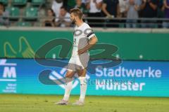 3.Liga - Saison 2023/2024 - Preußen Münster - FC Ingolstadt 04 - Yannick Deichmann (Nr.20 - FCI) - enttäuschte Gesichter -  - Foto: Meyer Jürgen