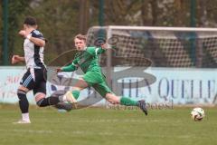 Bezirksliga - Saison 2025/26 - TSV Ober./Unterhaunstadt - FC Gerolfing - Lukas Achhammer (Nr.9 - FC Gerolfing) - Baran Cakir grau Ober./Unterhaunstadt - Foto: Meyer Jürgen