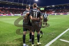 3. Liga; FC Ingolstadt 04 - VfL Osnabrück; Tor Jubel Treffer Sebastian Grönning (11, FCI) Mladen Cvjetinovic (19, FCI)