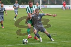 Landesliga - Saison 2025/26 - SV Manching - TSV Jetzendorf - Dzenis Seferovic (Nr.6 - SV Manching) - Frederic Rist grau Jetzendorf - Foto: Meyer Jürgen