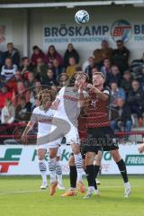 3.Liga - Saison 2023/2024 - SC Verl - FC Ingolstadt 04 - Benjamin Kanuric (Nr.8 - FCI) - Marcel Benger (Nr.23 - Verl) -  - Foto: Meyer Jürgen