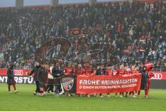 3. Liga; FC Ingolstadt 04 - TSV 1860 München; Spieler bedanken sich bei den Fans Weihnachten 2025