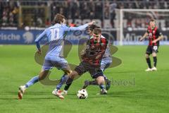 3. Liga; TSV 1860 München - FC Ingolstadt 04; Zweikampf Kampf um den Ball Benjamin Kanuric (8, FCI) Schubert Fabian (10 TSV)