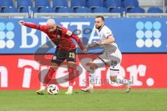 3. Liga; SV Wehen Wiesbaden - FC Ingolstadt 04; Zweikampf Kampf um den Ball Kaya Fatih (29 SVWW) David Kopacz (29, FCI)