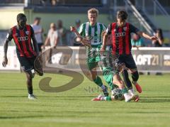 Landesliga - Freundschaftsspiel - Saison 2026/27 - SV Manching - FC Ingolstadt 04 II - Noel Lakatos (Nr.24 - FCI II) - Timo Jung (Nr.21 - SV Manching) - Foto: Meyer Jürgen