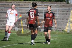 2. Bundesliga Frauen - Saison 2026/27  - FC Ingolstadt 04 Frauen - 1. FC Köln II - Der 1:0 Führungstreffer durch Stefanie Reischmann (Nr.24 - FCI Frauen) - jubel - Samantha Stiglmair (Nr.18 - FCI Frauen) - XXXXX - Foto: Meyer Jürgen