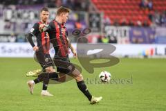 3. Liga; FC Ingolstadt 04 - Erzgebirge Aue; Torchance verpasst Sebastian Grönning (11, FCI) Max Besuschkow (17, FCI)