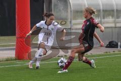 DFB Pokal - Frauen - Saison 2025/26 - FC Ingolstadt 04 Frauen - 1. FC Nürnberg - Annika Kömm (Nr.26 - FC Ingolstadt Frauen I) - Thöle Amelie rot Nürnberg - Foto: Meyer Jürgen