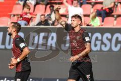 3. Liga; FC Ingolstadt 04 - SSV Ulm 1846; Tor Jubel Treffer 4:0 Julian Kügel (31, FCI) mit David Kopacz (29, FCI)