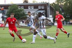 Toto-Pokal - VfB Forstinning - FC Ingolstadt 04; Zweikampf Kampf um den Ball Obed Ugondu (17, FCI) und Fredrik Carlsen (8, FCI)