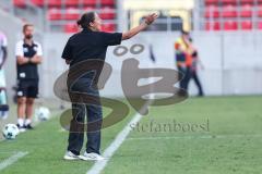 3. Liga; FC Ingolstadt 04 - Würzburger Kickers; an der Seitenlinie, Spielerbank Cheftrainerin Sabrina Wittmann (FCI)