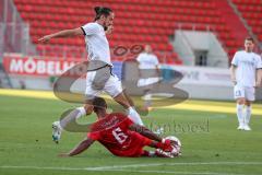 Toto Pokal - Saison 2022/2023 - FC Ingolstadt 04 - Türkspor Augsburg - Valmir Sulejmani (Nr.7 - FCI) - Daniel Biermann (Nr.6 - Türkspor Augsburg) -  Foto: Meyer Jürgen