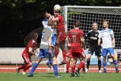 Relegation - Saison 2022/2023 - TSV Baar/Ebenhausen - TV Münchsmünster - Thomas Wachs rot Ebenhausen - Enrico Reindl weiss Münchsmünster - Foto: Meyer Jürgen