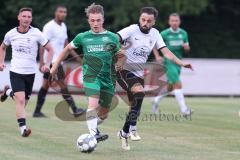 Bezirksliga - Saison 2024/25- FC Fatih - FC Gerolfing -  - Lukas Achhammer (Nr.9 - FC Gerolfing) - Hugo Da Silva Lopes weiss Fatih - Foto: Meyer Jürgen