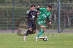 Kreisklasse - Saison 2025/26- TSV Etting - TSV Lenting - Bastian Schiwek grün Lenting - Jonas Knon blau Etting - Foto: Meyer Jürgen