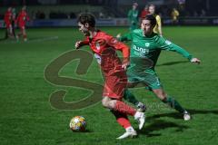 Landesliga - Saison 2024/25 - SV Manching - TSV Dachau - Stefan Müller (Nr.7 - SV Manching) - Pfeiffer Leon rot Dachau - Foto: Meyer Jürgen