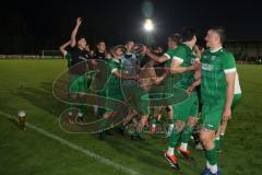 Kreisliga - Saison 2023/24 - Relegation zur BZL - FC Gerolfing - SV Aschau - Jubel nach dem Spiel - Gerolfing steigt in die BZL auf - Foto: Meyer Jürgen