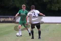 Bezirksliga - Saison 2024/25- FC Fatih - FC Gerolfing -  - Lukas Achhammer (Nr.9 - FC Gerolfing) - Eduard Hardok (Nr.3 - FC Fatih) - Foto: Meyer Jürgen