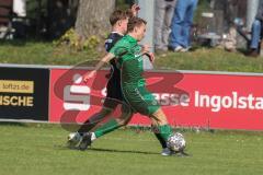 Landesliga - Saison 2024/25 - SV Manching - TSV Schwabmünchen - Johannes Dexl (Nr.13 - SV Manching) - Köhler Jona #5 schwarz Schwabmünchen
 - Foto: Meyer Jürgen