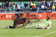 3. Liga; Testspiel; FC Ingolstadt 04 - Borussia Mönchengladbach; Lukas Fröde (34, FCI) Torchance verpasst, Torwart Sippel Tobias (21 BMG) sicher