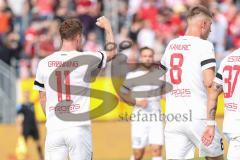 Toto-Pokal Finale; Würzburger Kickers - FC Ingolstadt 04; Tor Jubel Treffer Sebastian Grönning (11, FCI) Ausgleich 1:1