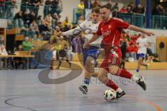 Lotto Bayern Hallencup - Saison 2024/25 - Türk SV Ingolstadt - TSV Rosenheim - Nikita Müller rot Türkisch - Raphael Lang weiss Rosenheim - Foto: Meyer Jürgen